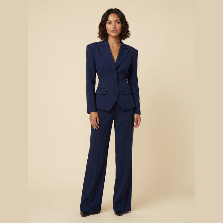 Ensemble Tailleur Blazer et Pantalon Large pour Femme