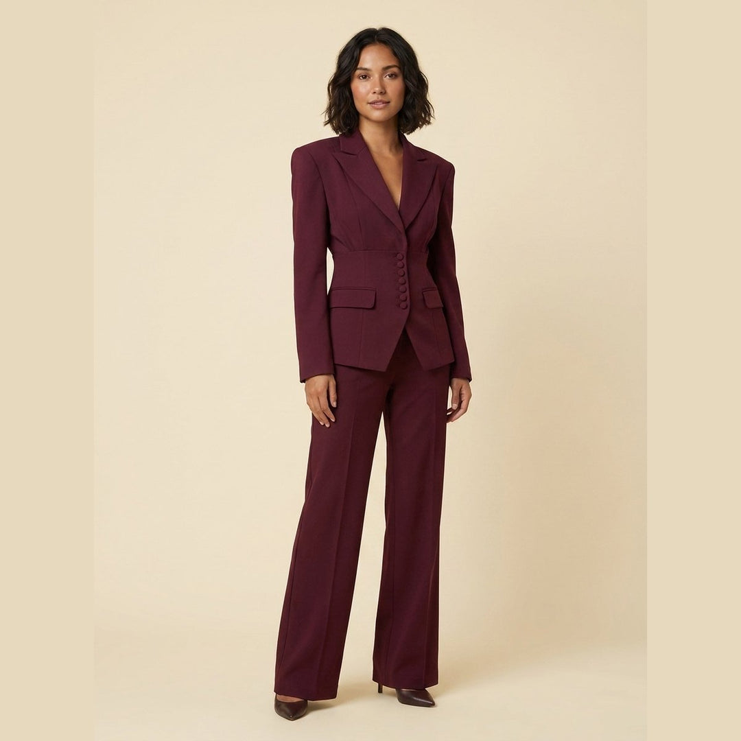 Ensemble Tailleur Blazer et Pantalon Large pour Femme