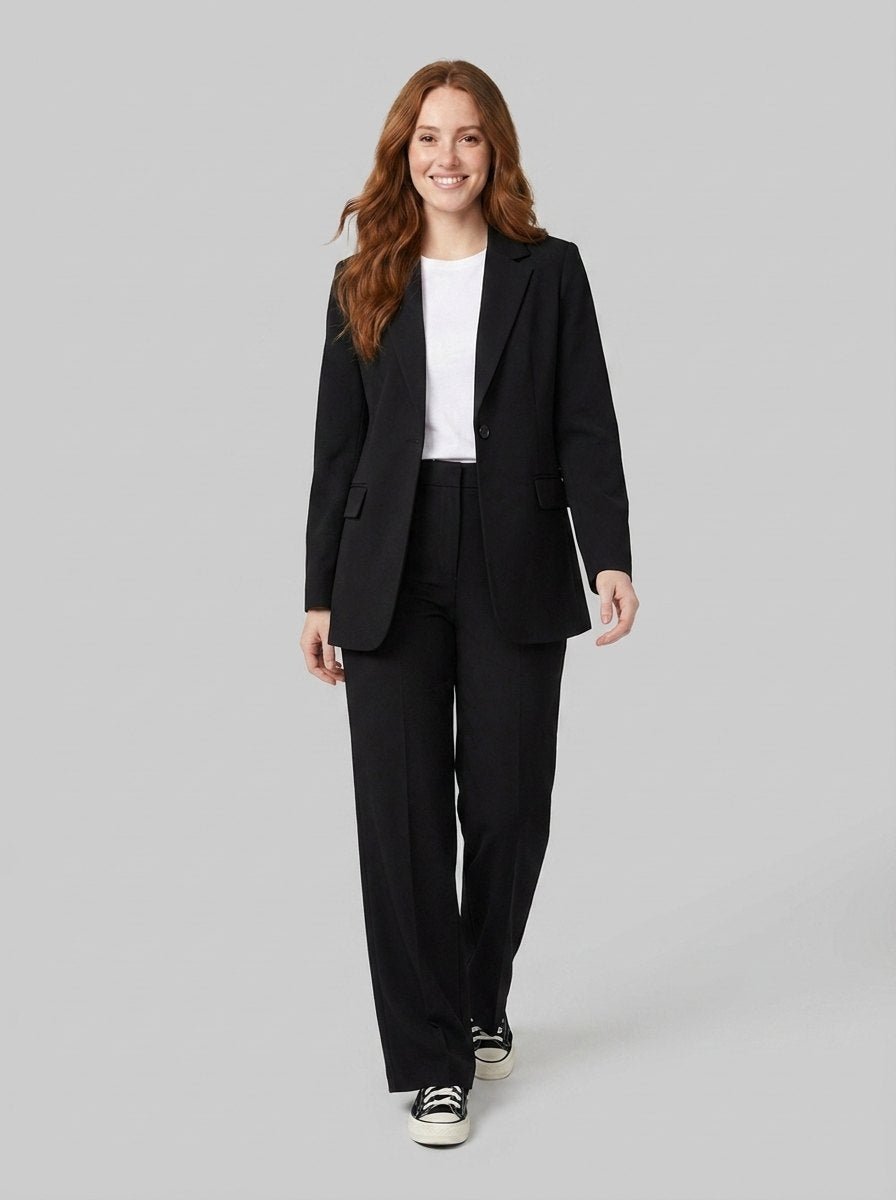 Ensemble Tailleur Blazer et Pantalon Large pour Femme