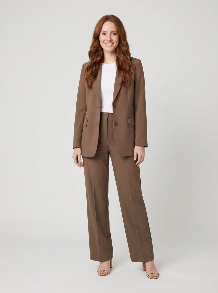 Ensemble Tailleur Blazer et Pantalon Large pour Femme