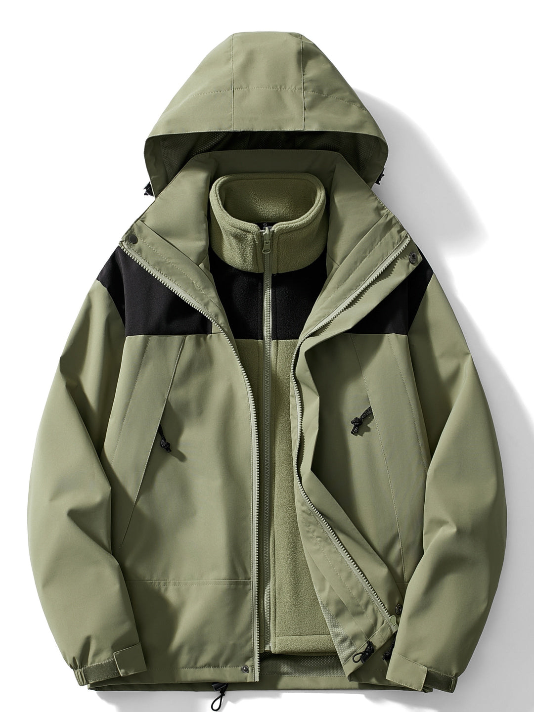 Veste Outdoor avec Capuche et Doublure Polaire pour Femme