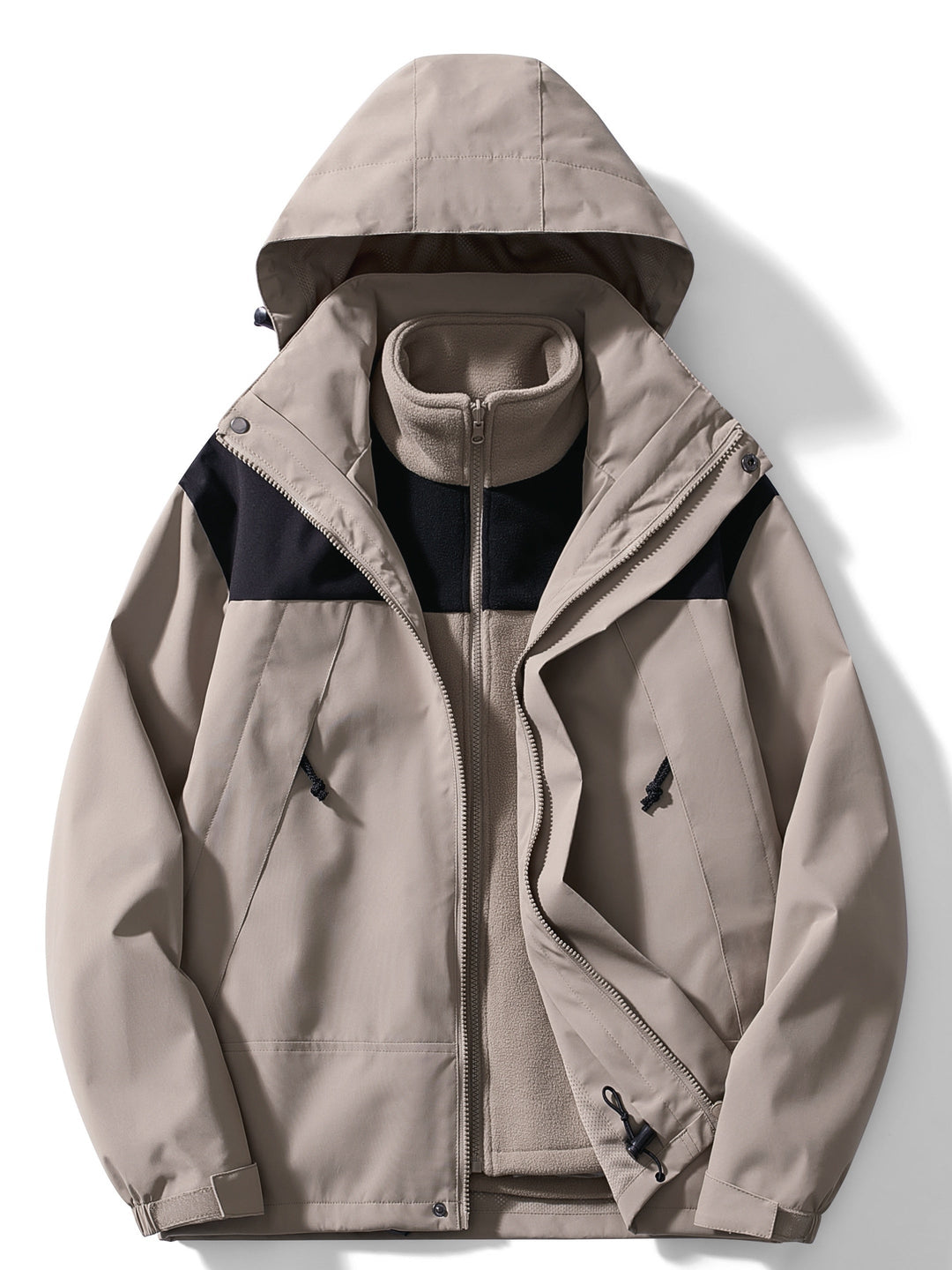 Veste outdoor 3 en 1 femme à capuche avec polaire amovible