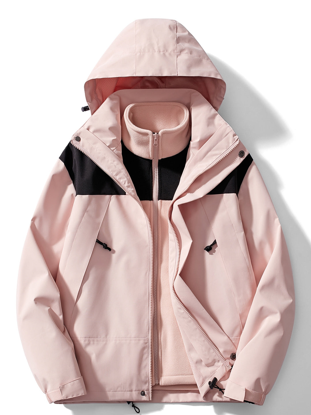 Veste Outdoor avec Capuche et Doublure Polaire pour Femme