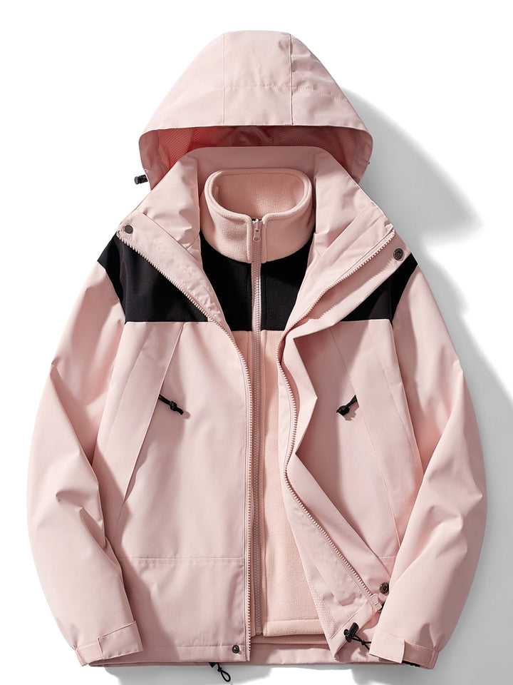 Veste Outdoor avec Capuche et Doublure Polaire pour Femme