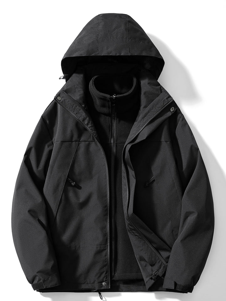 Veste Outdoor avec Capuche et Doublure Polaire pour Femme