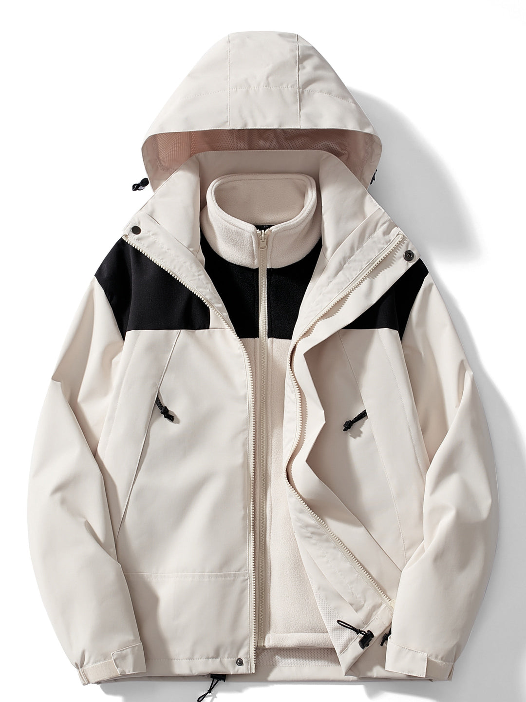 Veste Outdoor avec Capuche et Doublure Polaire pour Femme