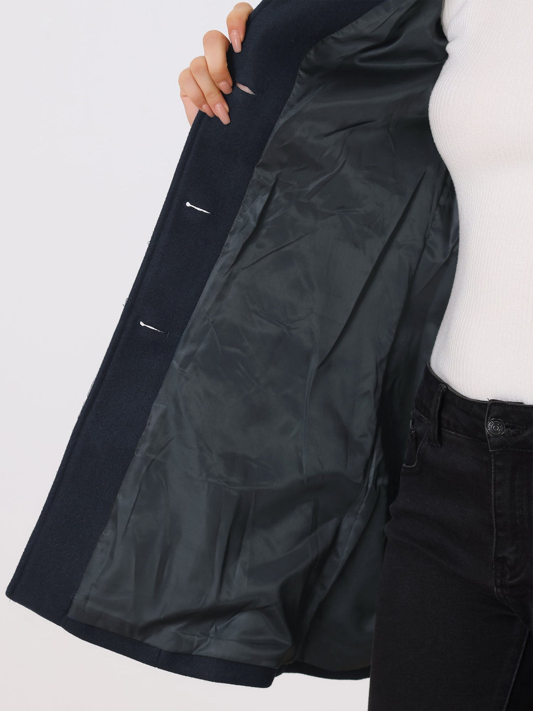 Trench Manteau Femme d’Hiver à Boutonnage Simple