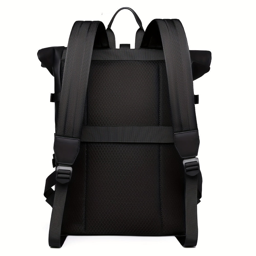 Sac à Dos Homme Roll-Top Déperlant avec Compartiment Ordinateur