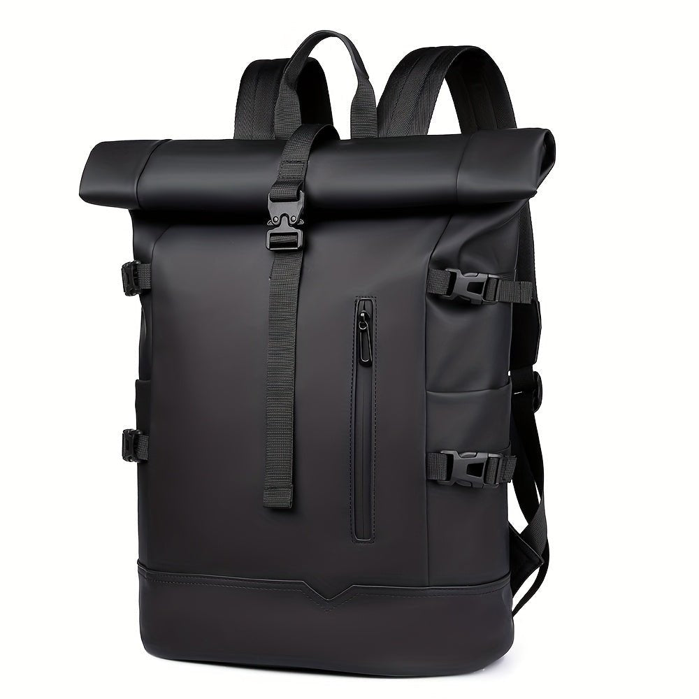 Sac à Dos Homme Roll-Top Déperlant avec Compartiment Ordinateur