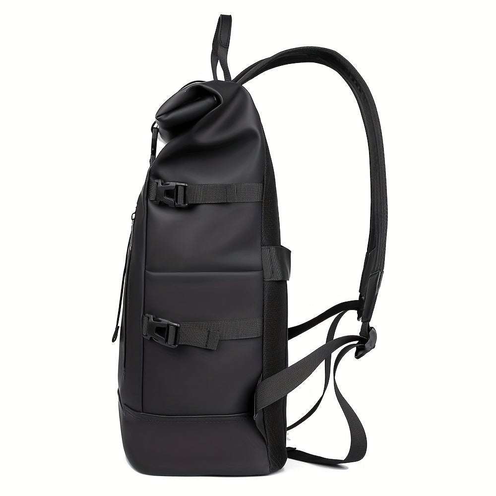 Sac à Dos Homme Roll-Top Déperlant avec Compartiment Ordinateur