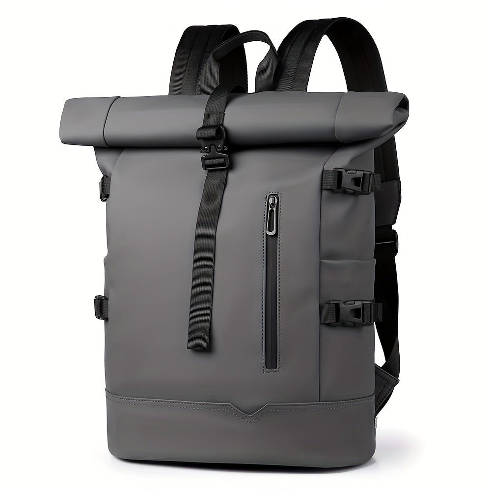 Sac à Dos Homme Roll-Top Déperlant avec Compartiment Ordinateur