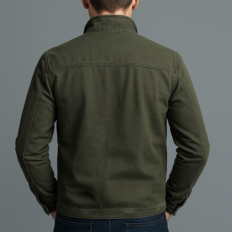 Veste Homme en Coton Style Vintage Zippée