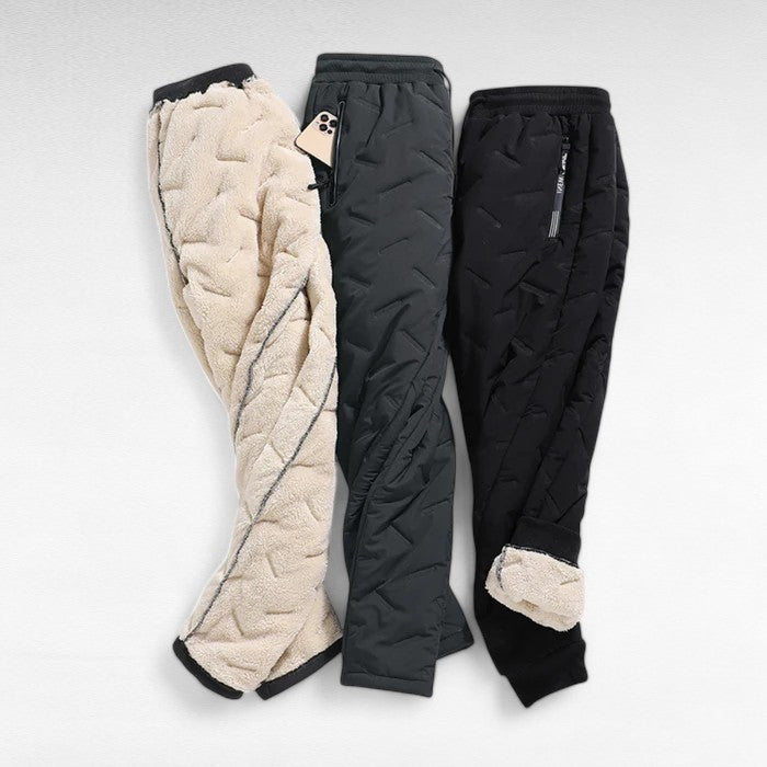 Pantalon d’Hiver Thermique Imperméable Femme avec Poches Zippées