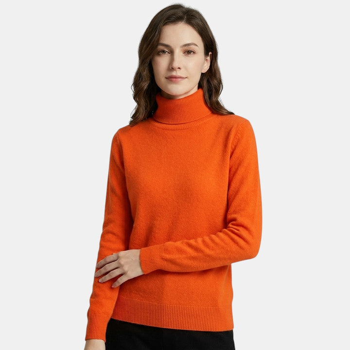 Pull Col Roulé Femme à Manches Longues