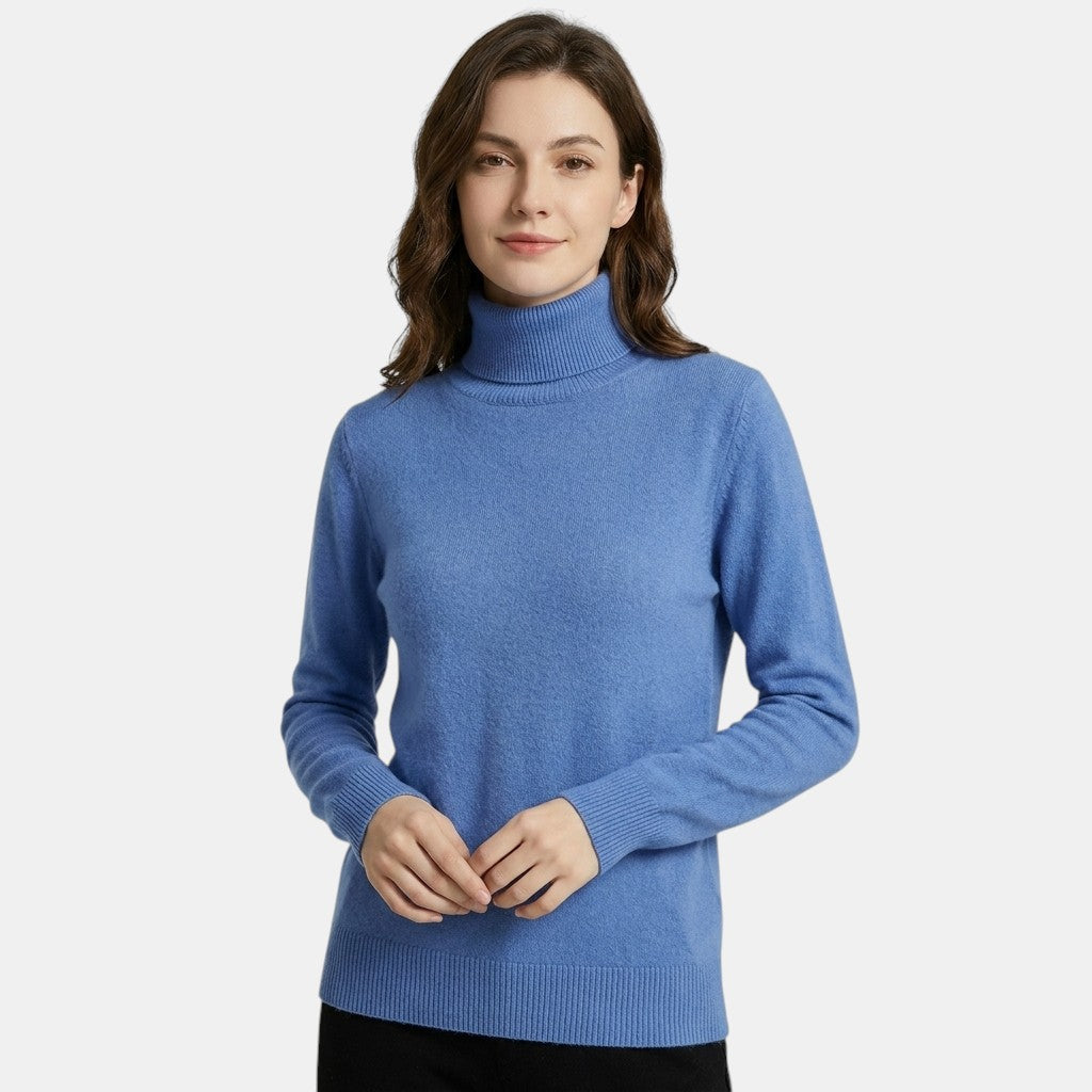 Pull Col Roulé Femme à Manches Longues