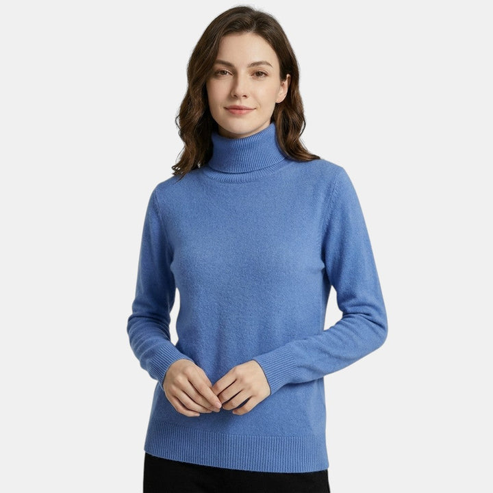 Pull Col Roulé Femme à Manches Longues