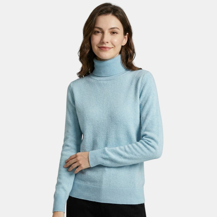 Pull Col Roulé Femme à Manches Longues