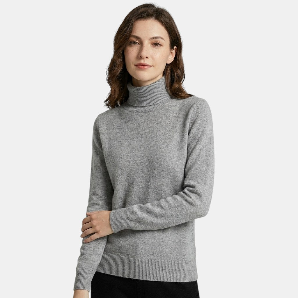Pull Col Roulé Femme à Manches Longues