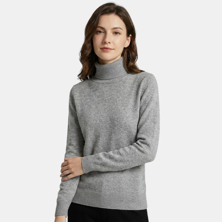 Pull Col Roulé Femme à Manches Longues