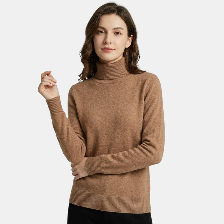 Pull Col Roulé Femme à Manches Longues