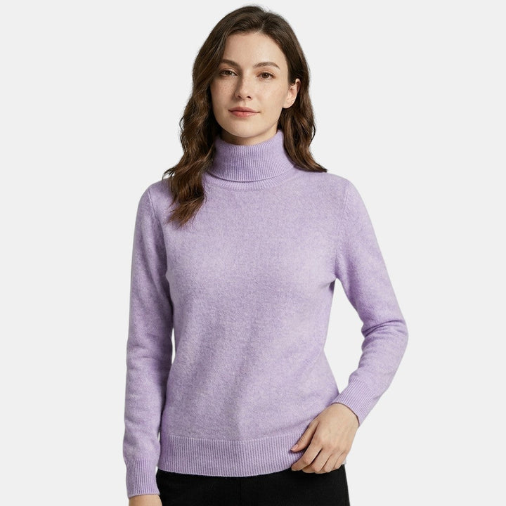 Pull Col Roulé Femme à Manches Longues