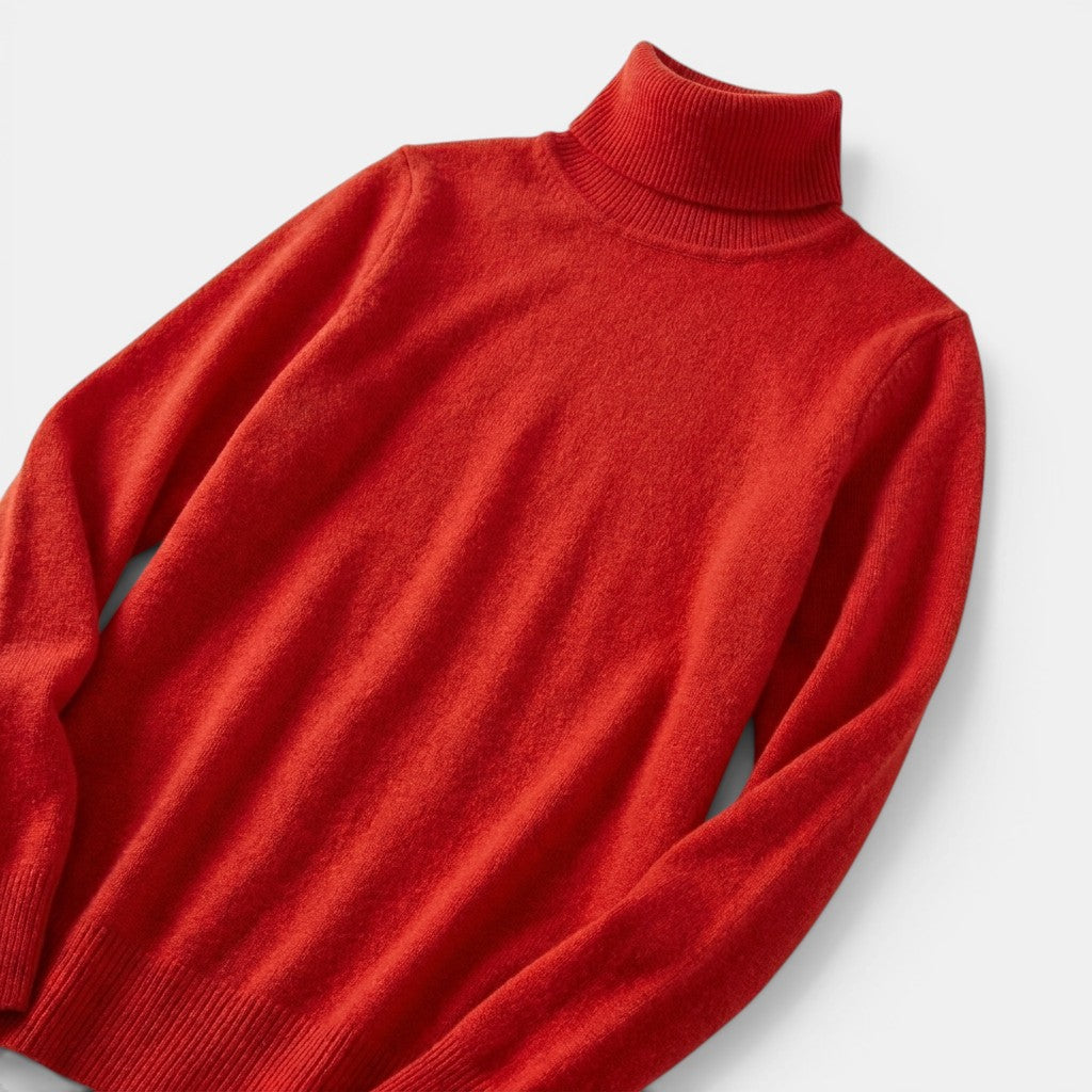 Pull Col Roulé Femme à Manches Longues