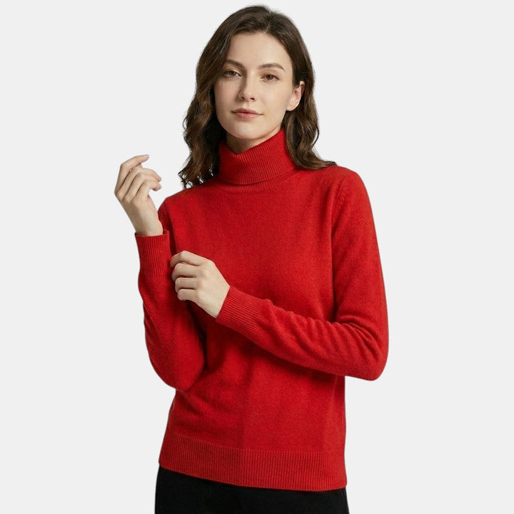 Pull Col Roulé Femme à Manches Longues