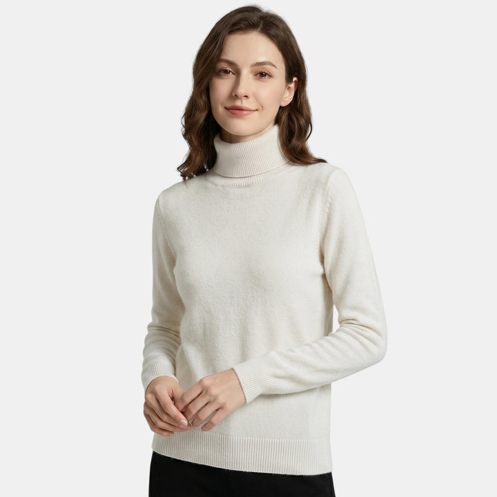 Pull Col Roulé Femme à Manches Longues