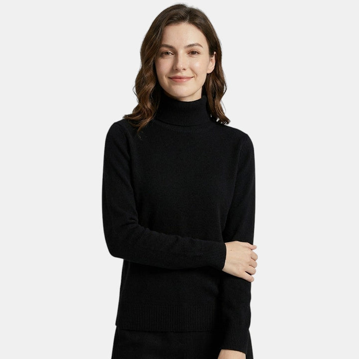 Pull Col Roulé Femme à Manches Longues