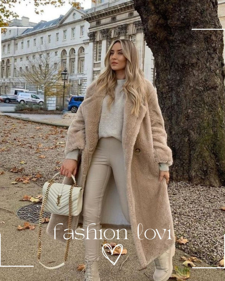 Manteau Teddy Long Oversize Femme
