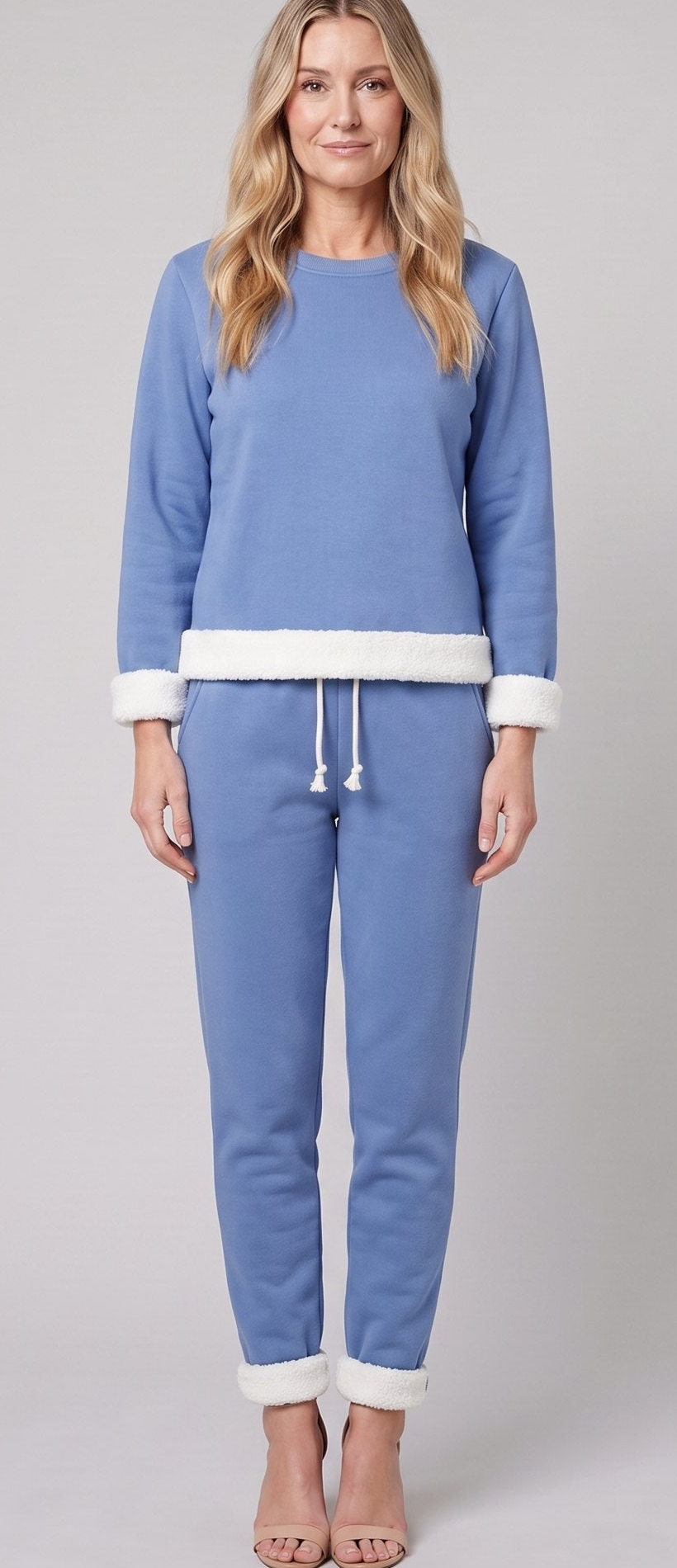 Ensemble Détente Sweat Doublé Polaire et Pantalon Jogger pour Femme