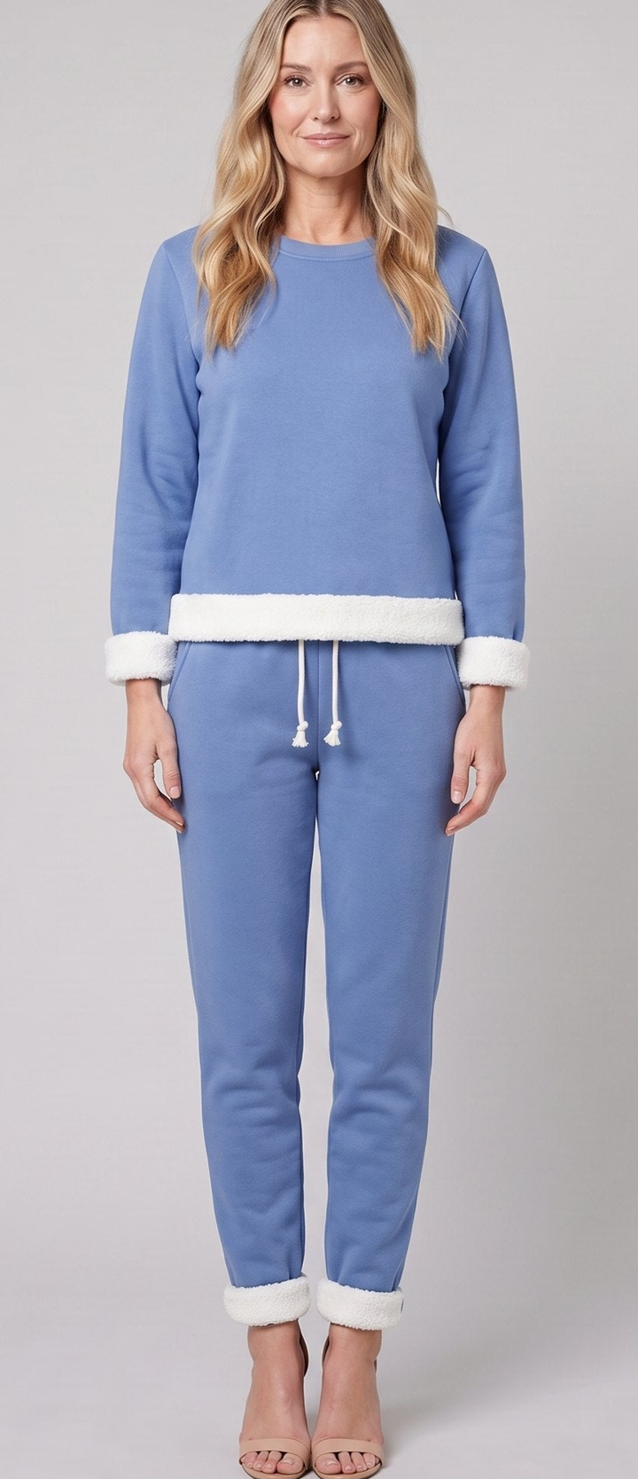 Ensemble Détente Sweat Doublé Polaire et Pantalon Jogger pour Femme