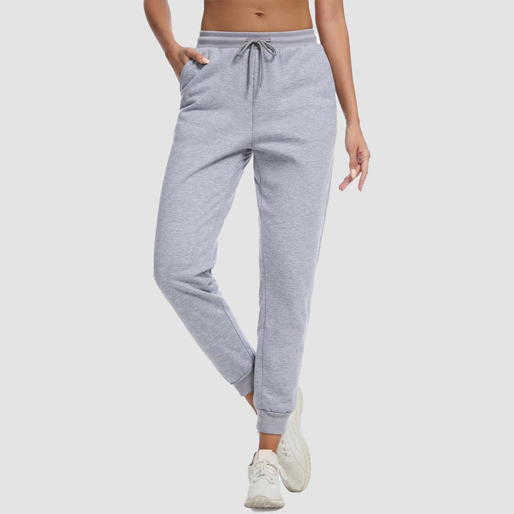 Jogging Femme Doublure Sherpa Taille À Cordon Et Chevilles Élastiquées