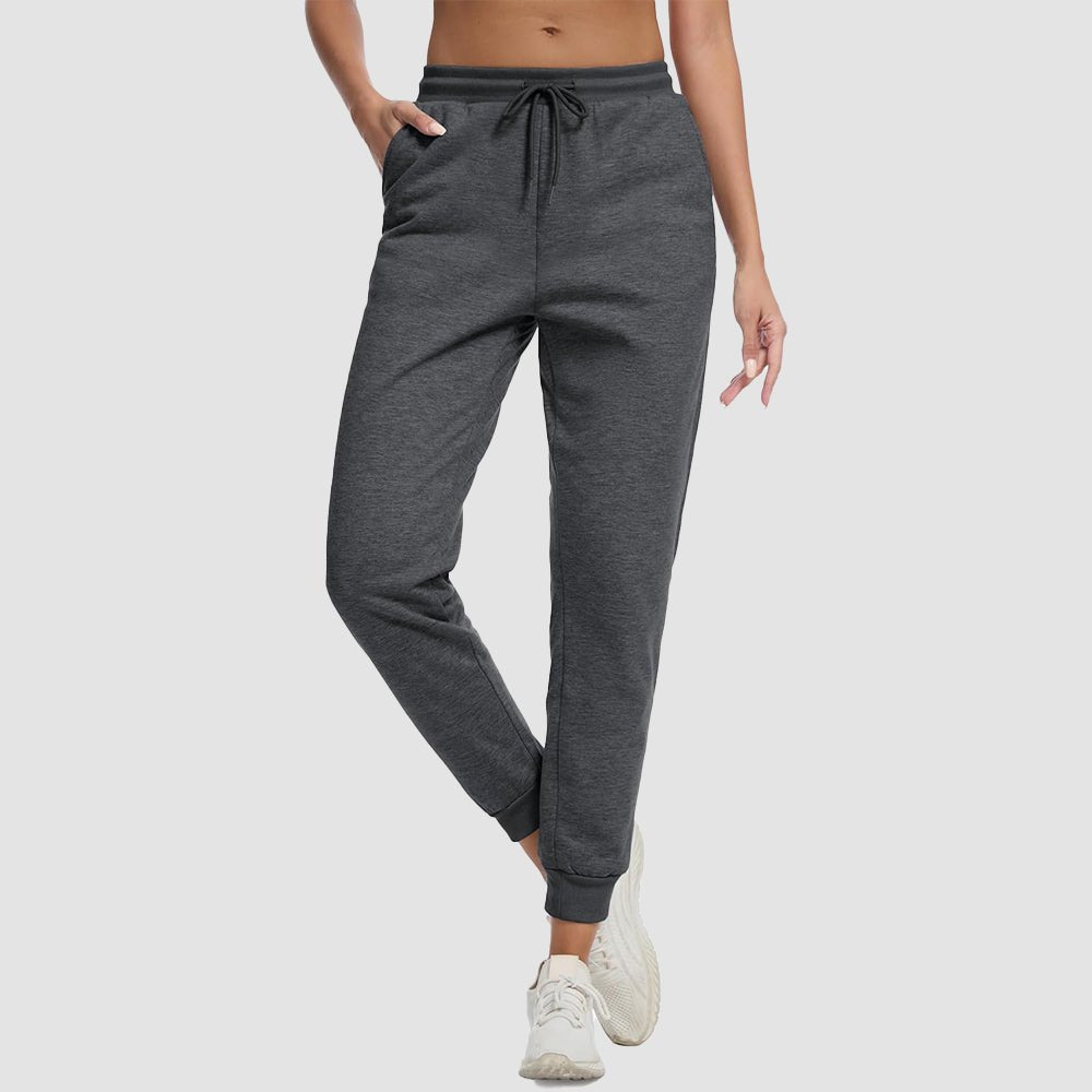 Jogging Femme Doublure Sherpa Taille À Cordon Et Chevilles Élastiquées