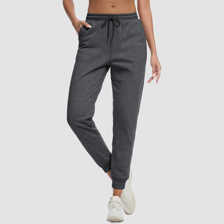 Jogging Femme Doublure Sherpa Taille À Cordon Et Chevilles Élastiquées