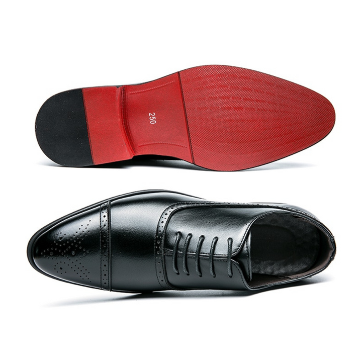 Chaussures de Ville Homme en Cuir Richelieu Semelle Rouge
