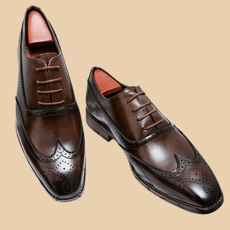 Chaussures de Ville Homme en Cuir Richelieu Semelle Rouge
