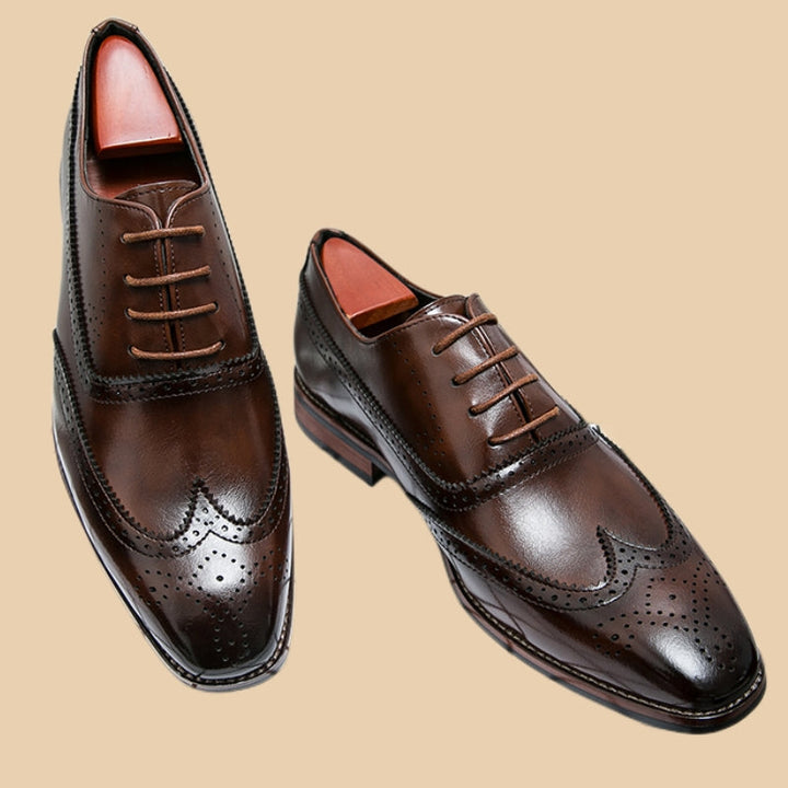 Chaussures de Ville Homme en Cuir Richelieu Semelle Rouge
